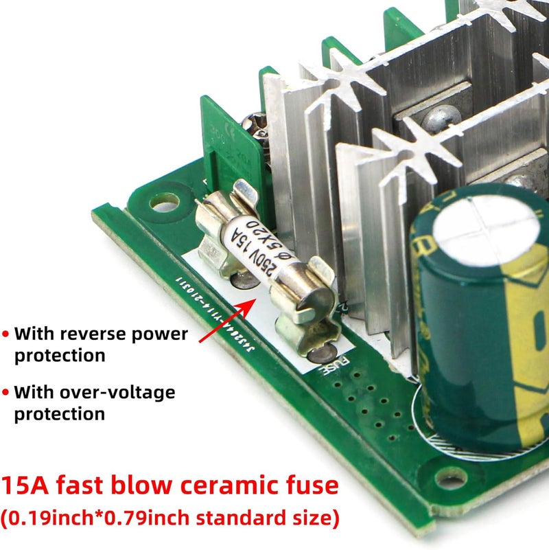 RioRand Upgraded 6V-90V 15A DC Motor PWM Speed Controller 2PCS - Image 4